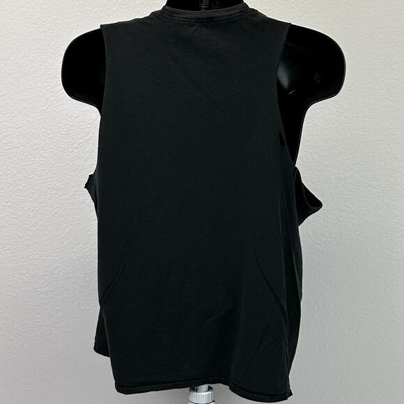 Distressed Misfits Sleeveless T Shirt Mens L Large The Crimson Ghost Skull Black - Picture 3 of 8